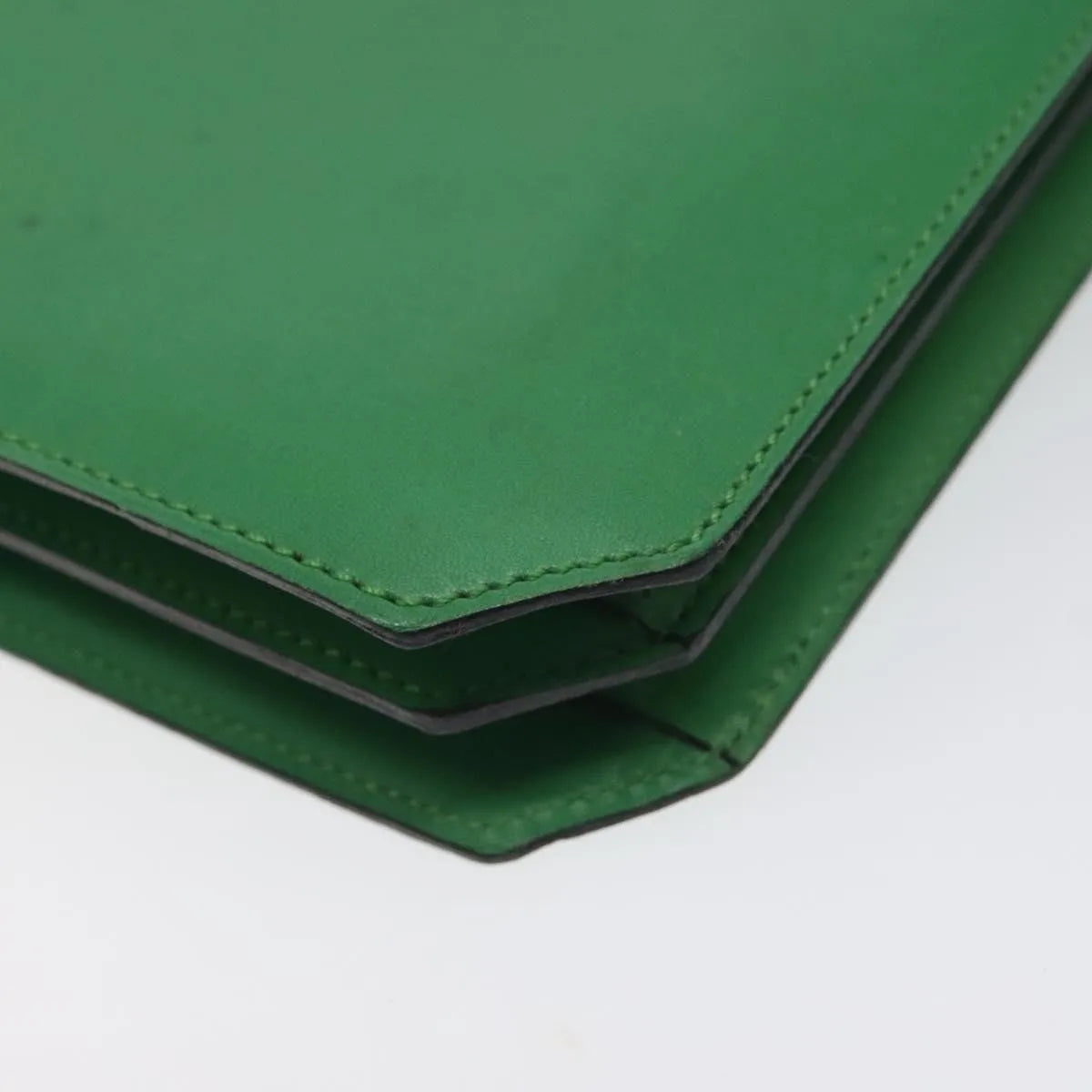 Celine Vintage Leather Green Leather Handbag (Pre-Owned)