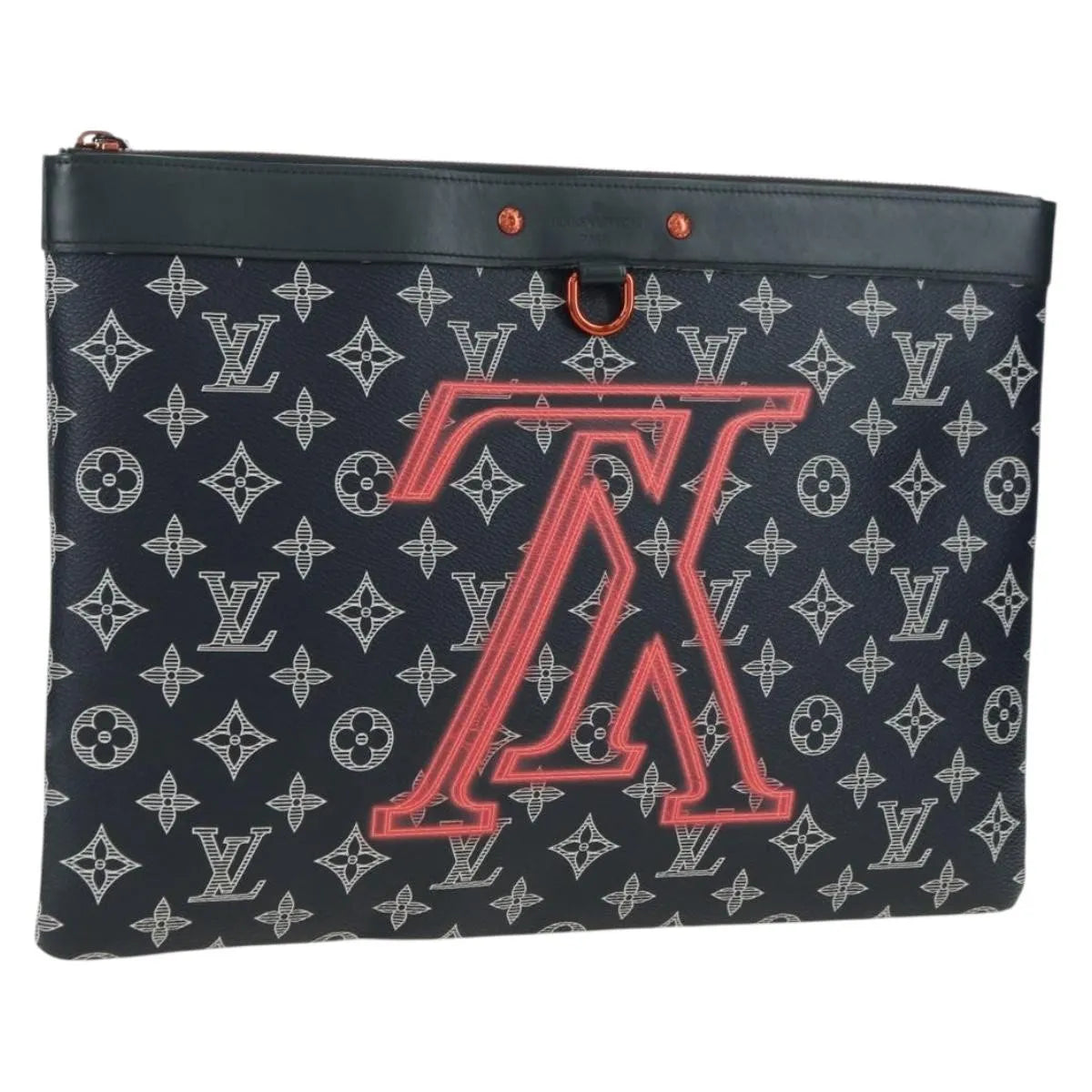 Louis Vuitton Pochette Apollo Limited Edition Upside Down Monogram Ink Navy Canvas Clutche & Pouche Bag (Pre-Owned)