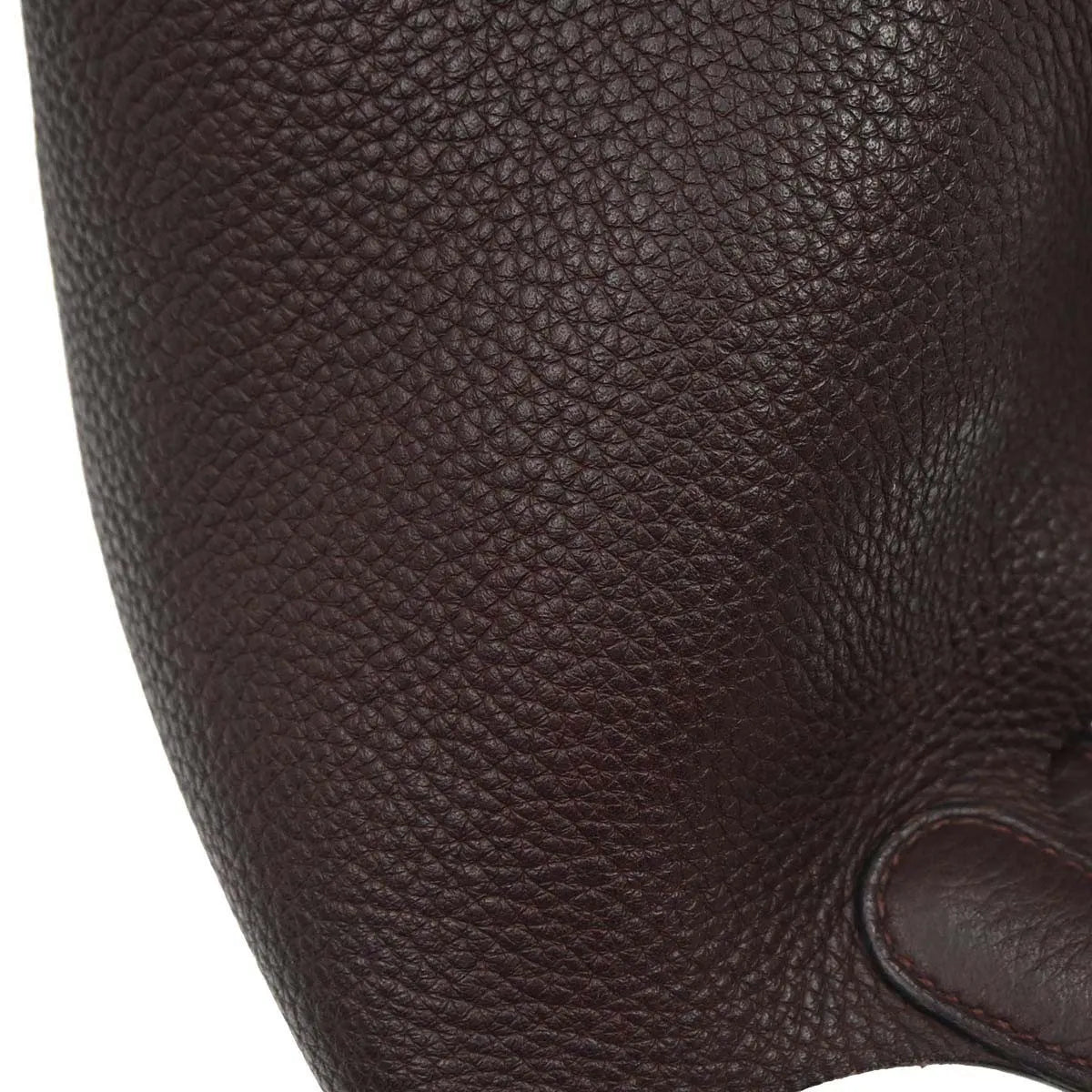 Hermes Picotin Lock Clemence Brown Leather Handbag (Pre-Owned)