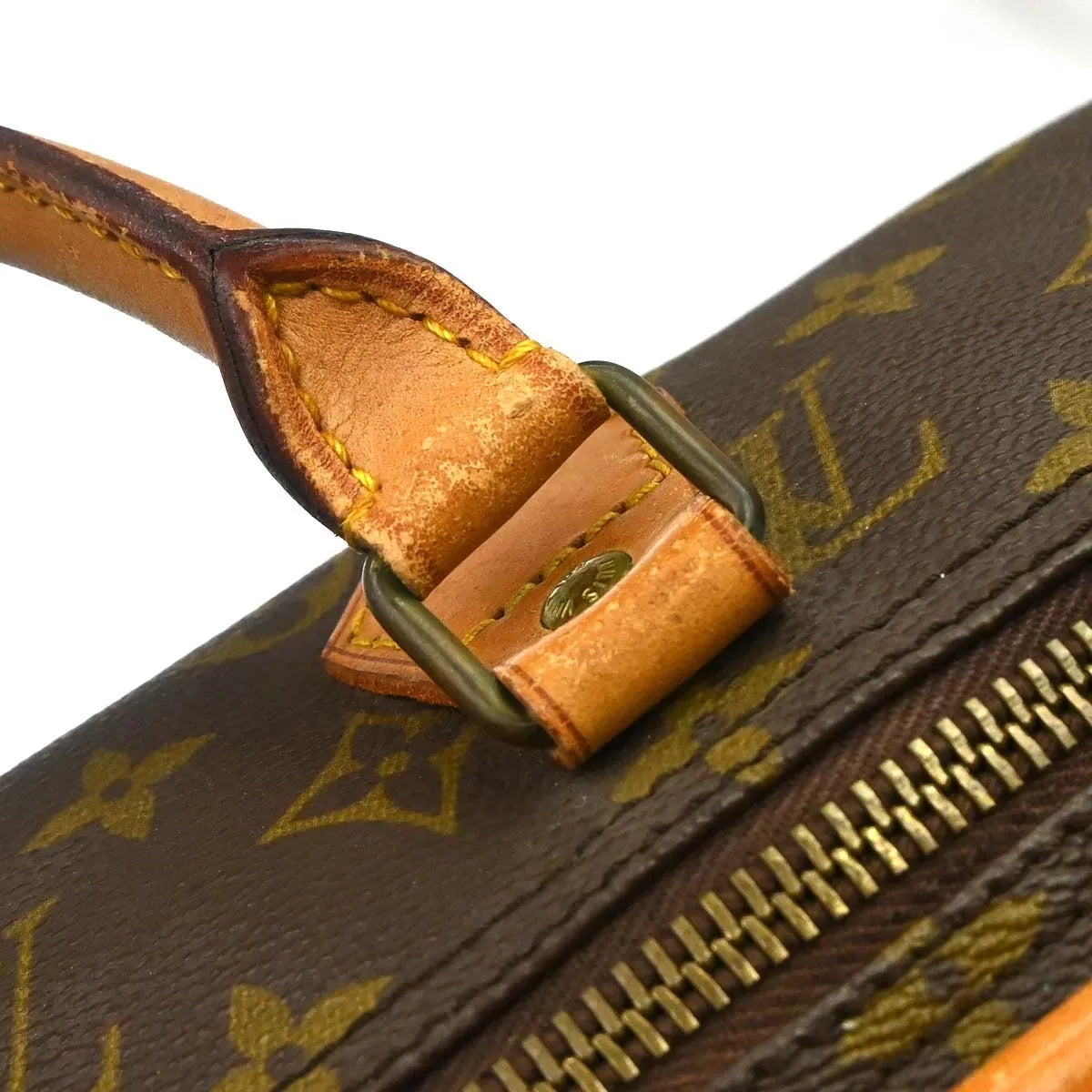Louis Vuitton Speedy Handbag Monogram Canvas Brown Canvas Handbag (Pre-Owned)