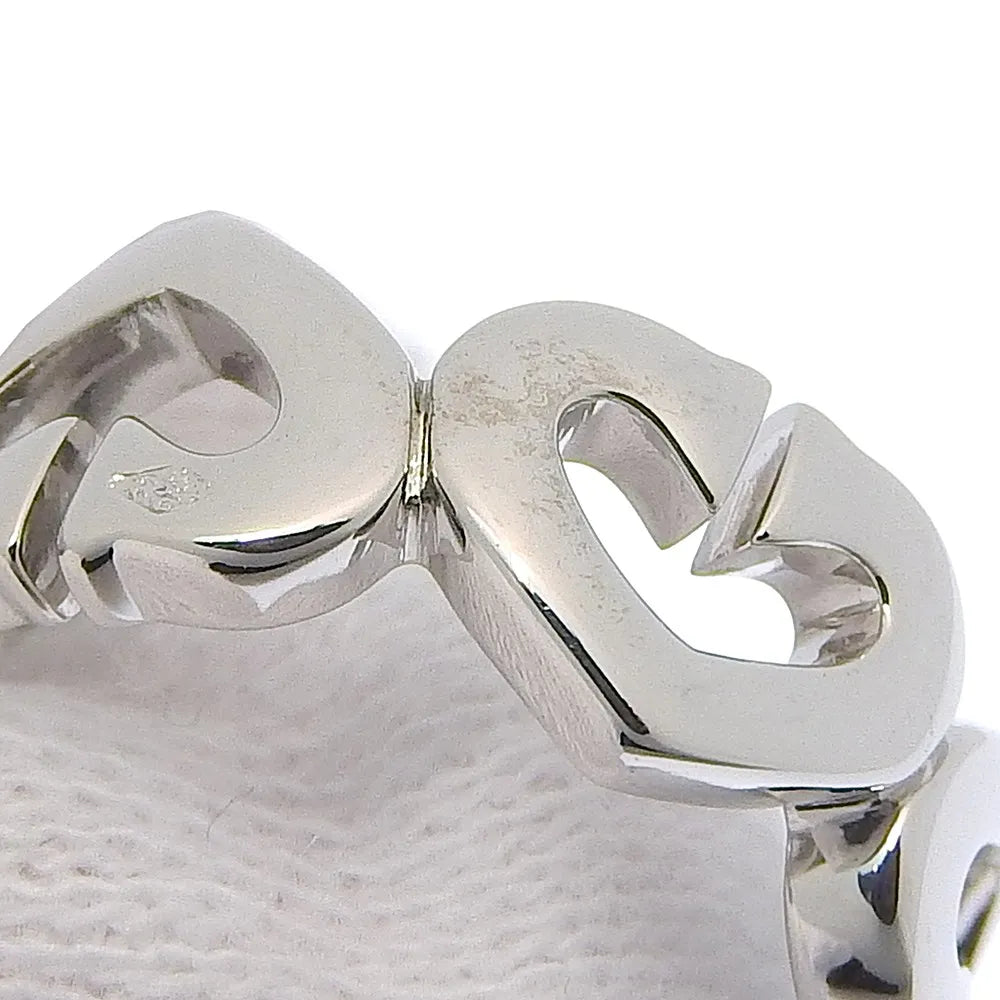 Cartier C Heart Of Cartier 18K White Gold With Diamonds Silver White_Gold Ring Jewelry (Pre-Owned)