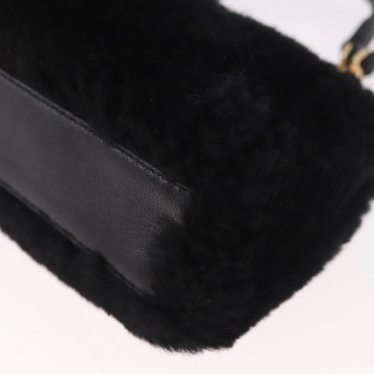 Fendi Peekaboo Fur Black Fur Handbag (Pre-Owned)