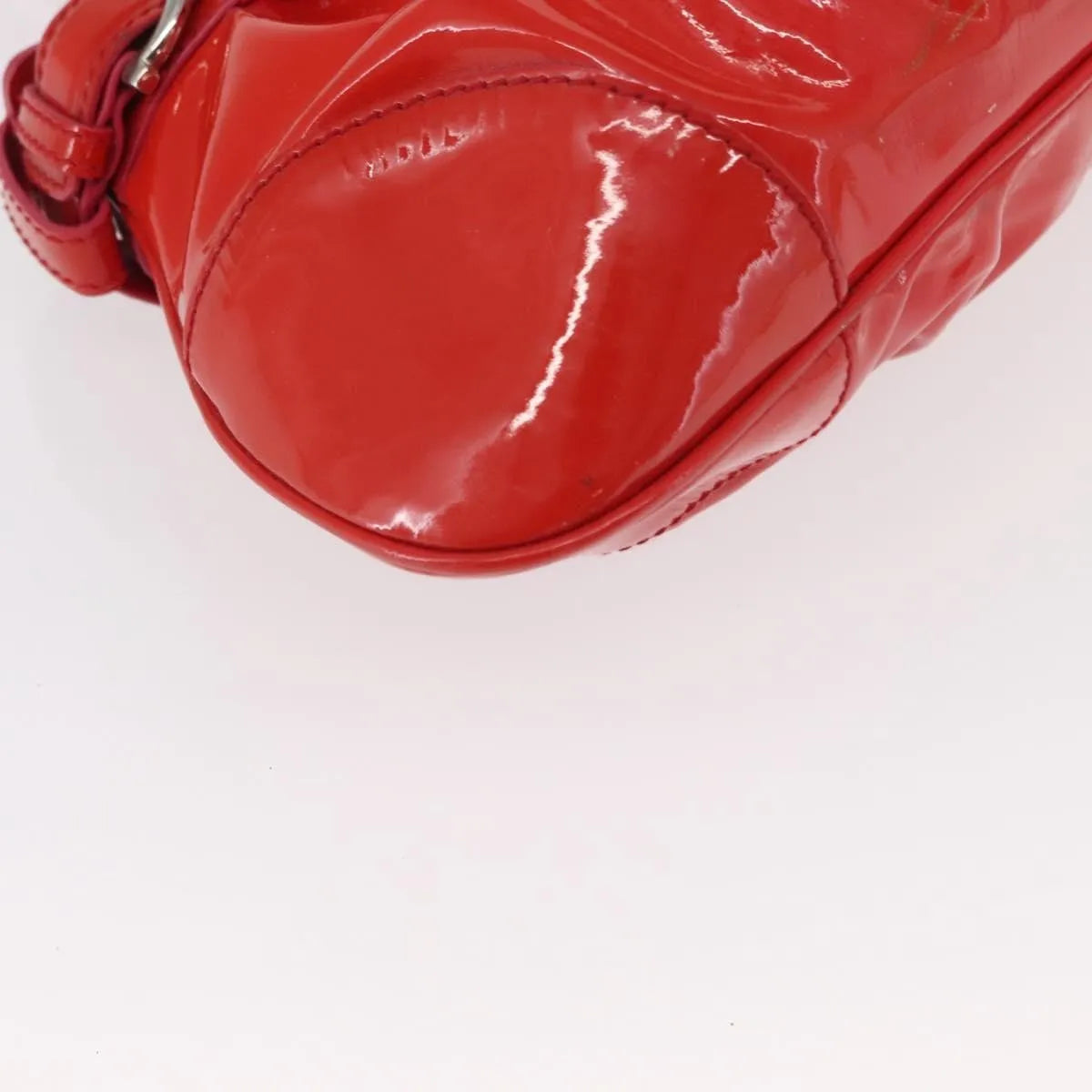 Salvatore Ferragamo Marisa Patent Leather Red Patent_Leather Handbag (Pre-Owned)