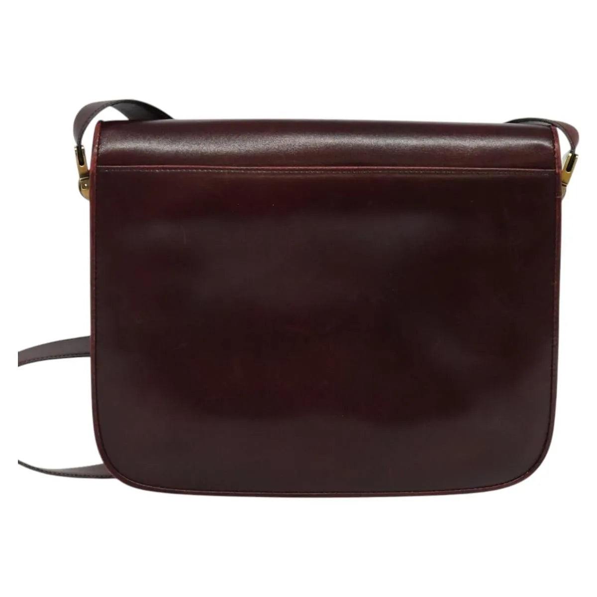 Bally Vintage Leather Burgundy Leather Shoulder Bag Bag (Pre-Owned)