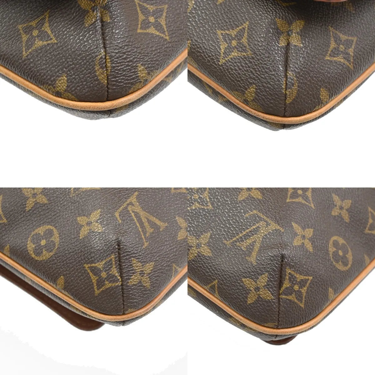 Louis Vuitton Musette Tango Monogram Canvas Brown Leather Shoulder Bag Bag (Pre-Owned)