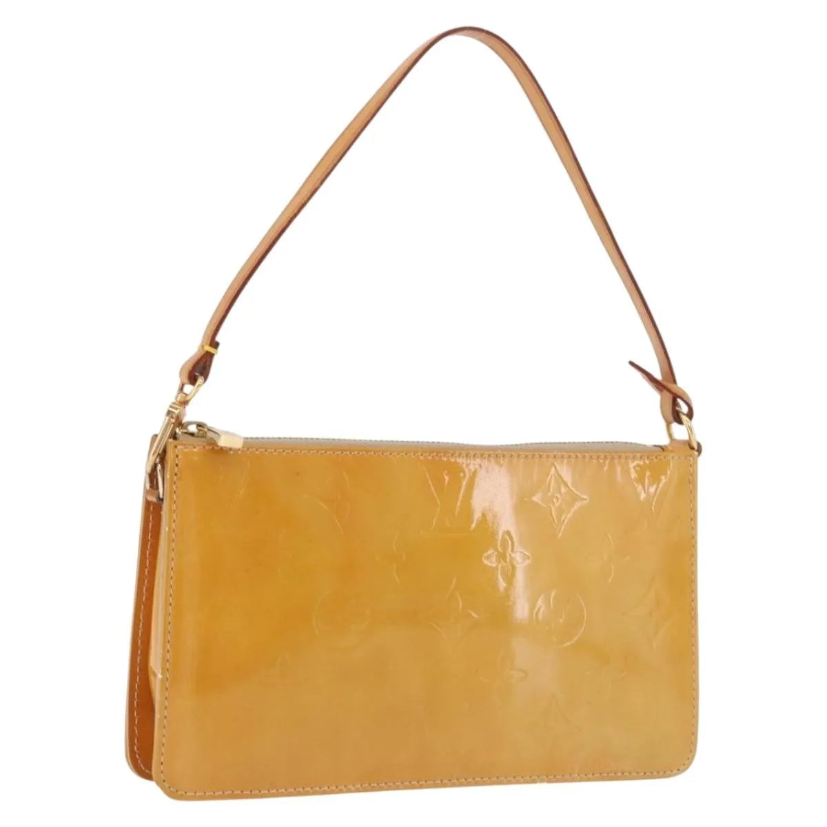 Louis Vuitton Lexington Pochette Monogram Vernis Beige Patent_Leather Clutche & Pouche Bag (Pre-Owned)