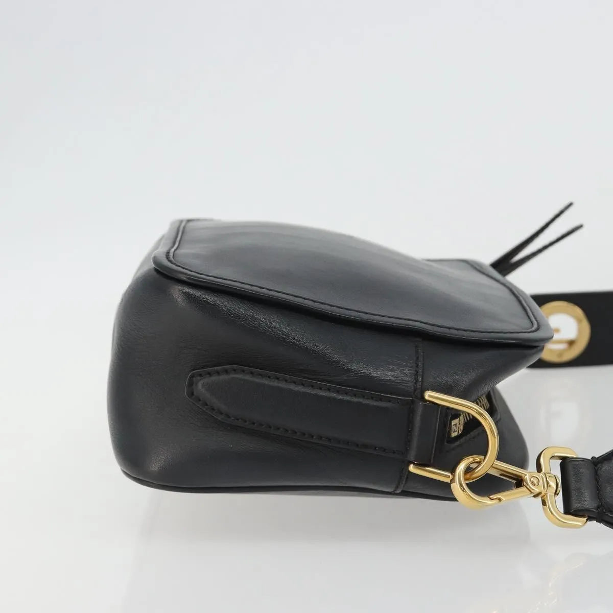 Fendi F Is Fendi Camera Leather Navy Leather Shoulder Bag Bag (Pre-Owned)