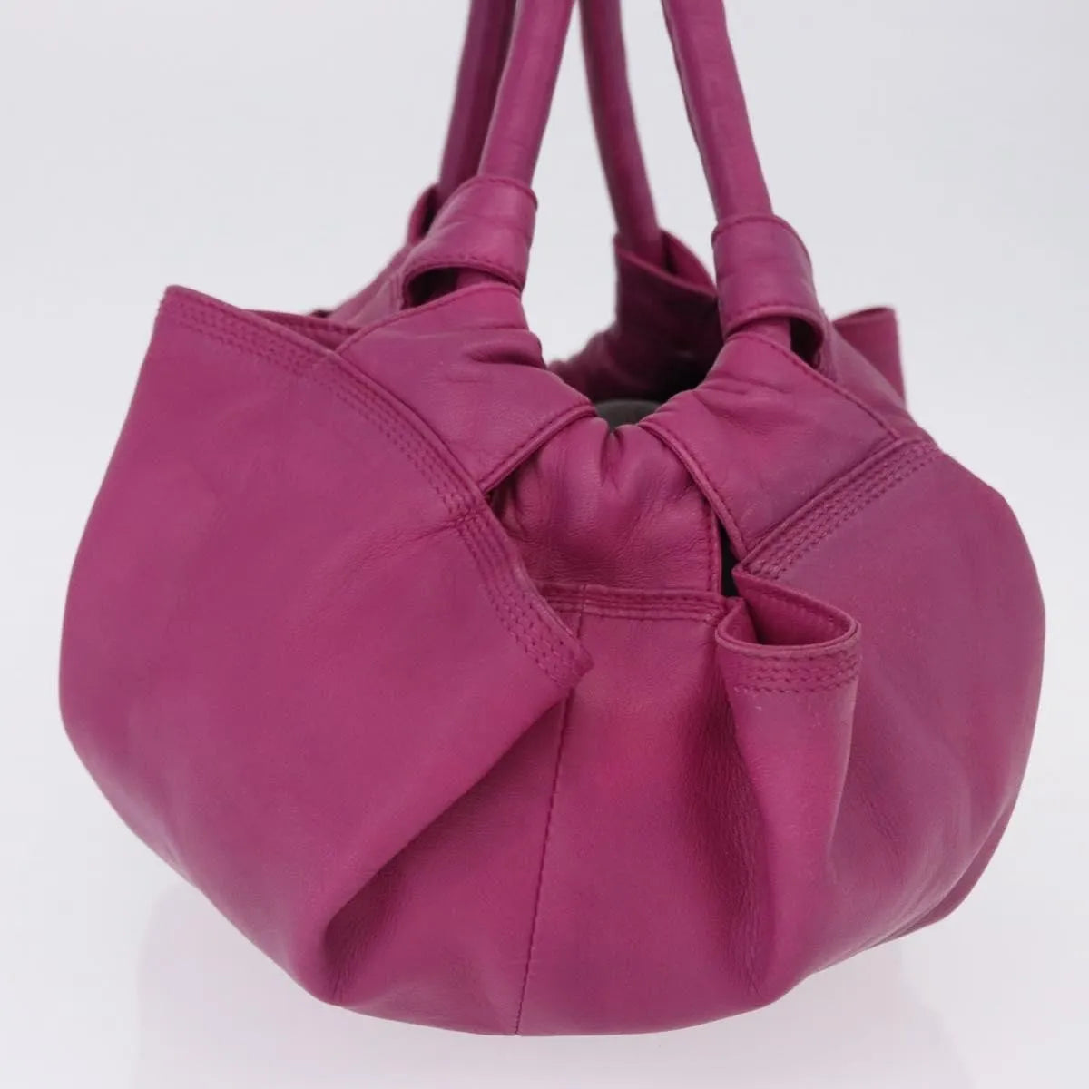 Loewe Anagram Logo Nappa Aire Hand Leather Pink Leather Handbag (Pre-Owned)