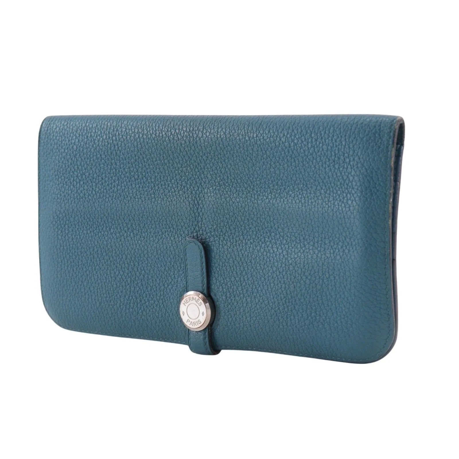 Hermes Dogon Recto Verso Leather Blue Leather Wallets Accessory (Pre-Owned)