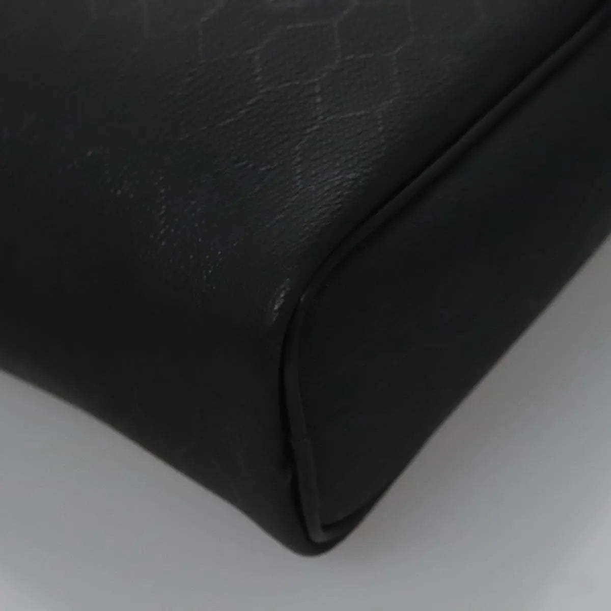 Christian Dior Vintage Honeycomb Zip Coated Canvas Black Canvas Clutche & Pouche Bag (Pre-Owned)
