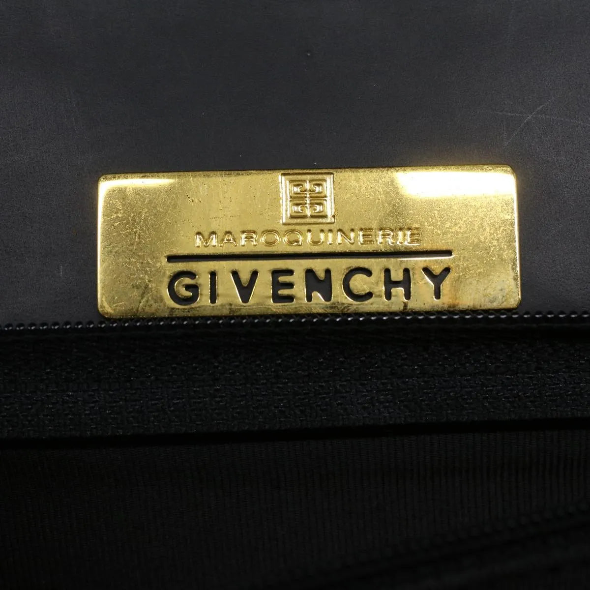 Givenchy Vintage 4G Leather Black Leather Handbag (Pre-Owned)