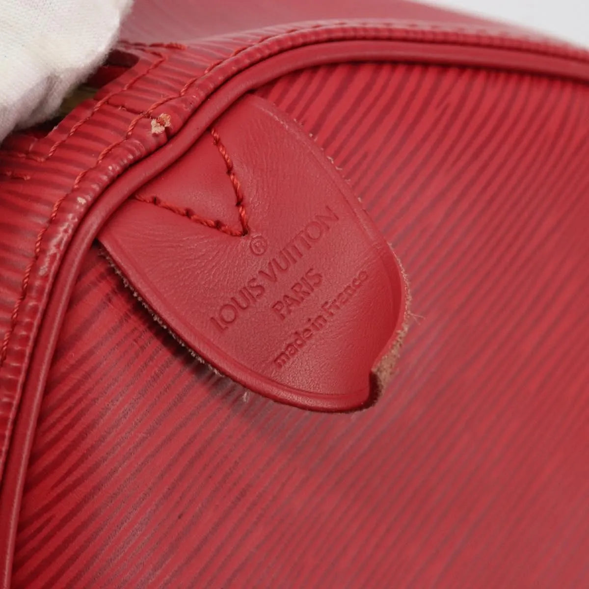 Louis Vuitton Keepall Epi Red Leather Travel Bag Bag (Pre-Owned)