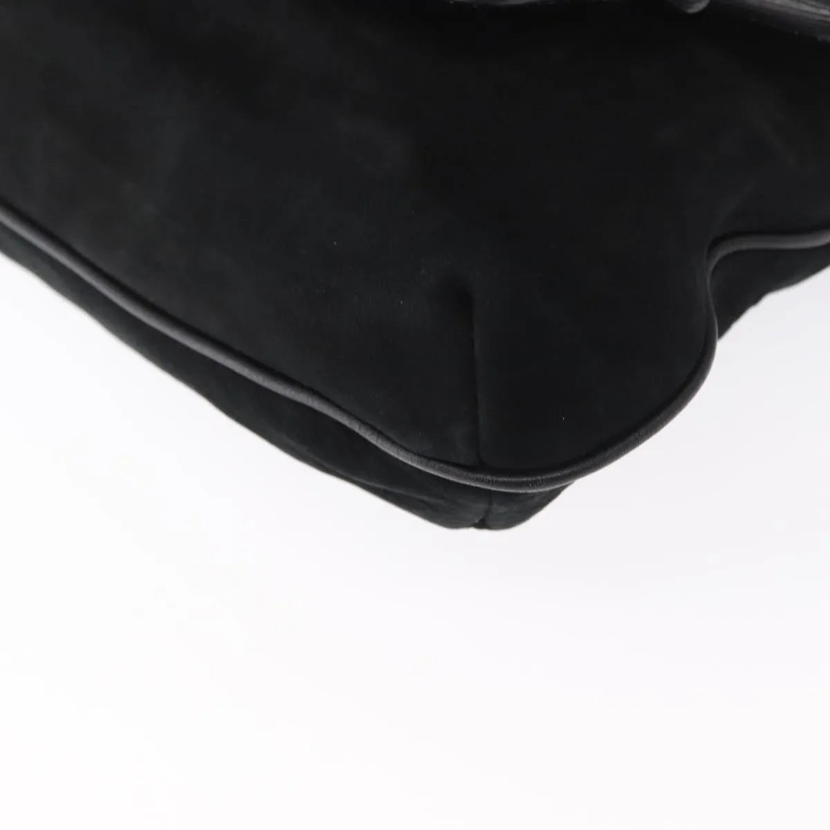 Salvatore Ferragamo Gancini Suede Black Suede Shoulder Bag Bag (Pre-Owned)