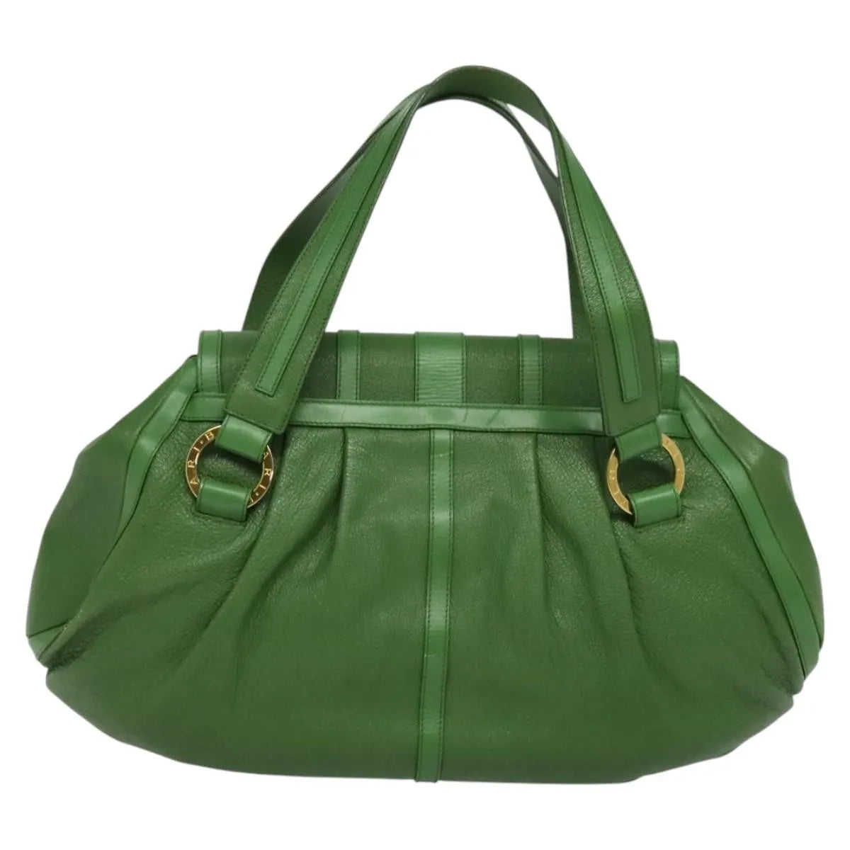 Bvlgari Chandra Hobo Leather Green Leather Handbag (Pre-Owned)