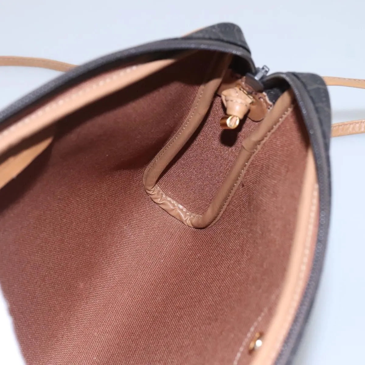Christian Dior Vintage Honeycomb Canvas And Leather Black Canvas Shoulder Bag Bag (Pre-Owned)