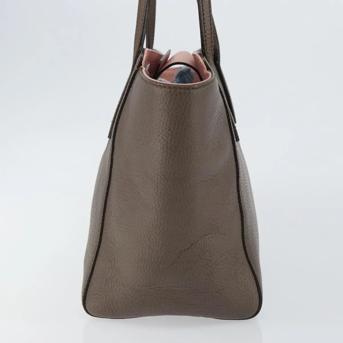 Gucci Swing Tote Leather Gray Leather Tote Bag Bag (Pre-Owned)