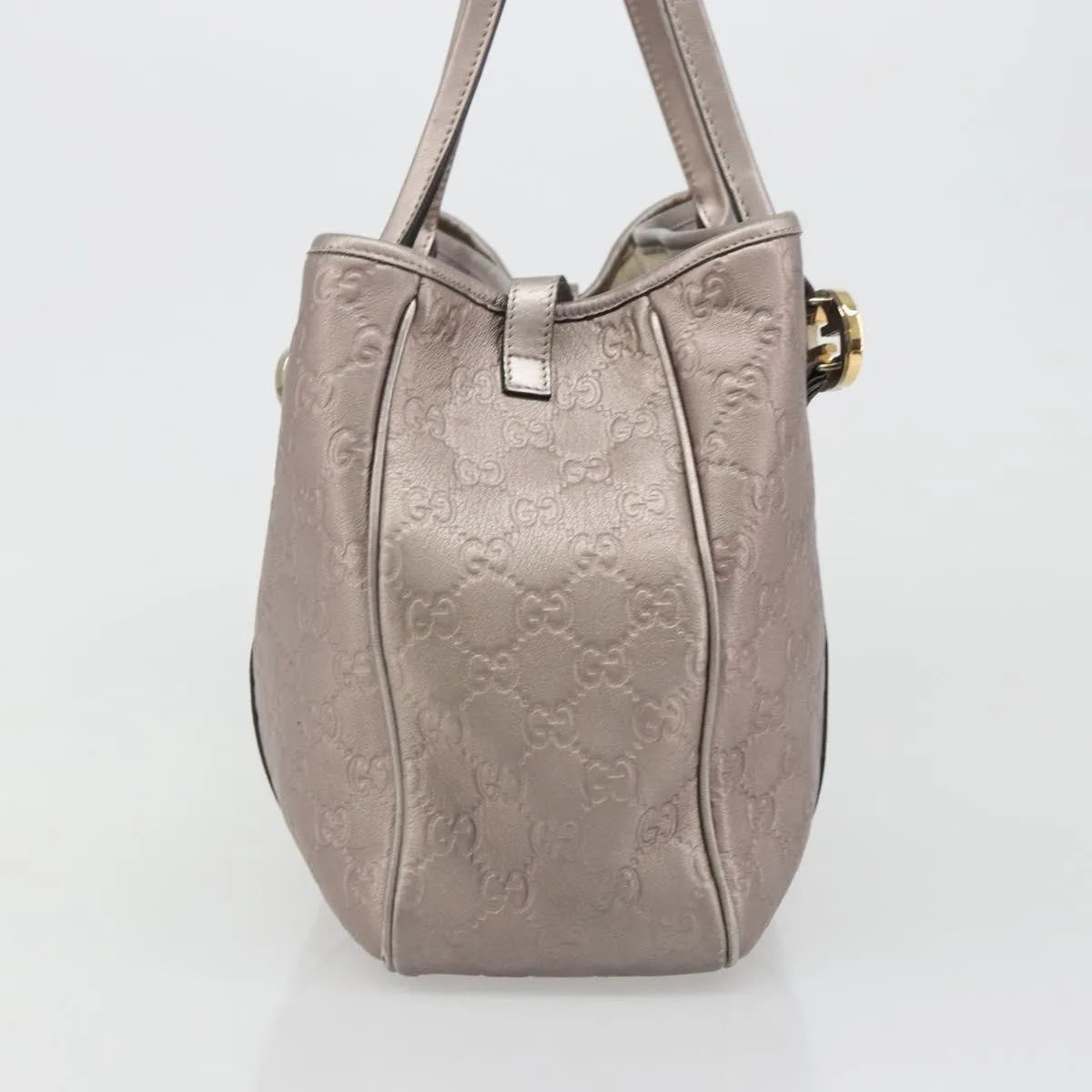 Gucci Twins Tote Guccissima Leather Pink Canvas Tote Bag Bag (Pre-Owned)
