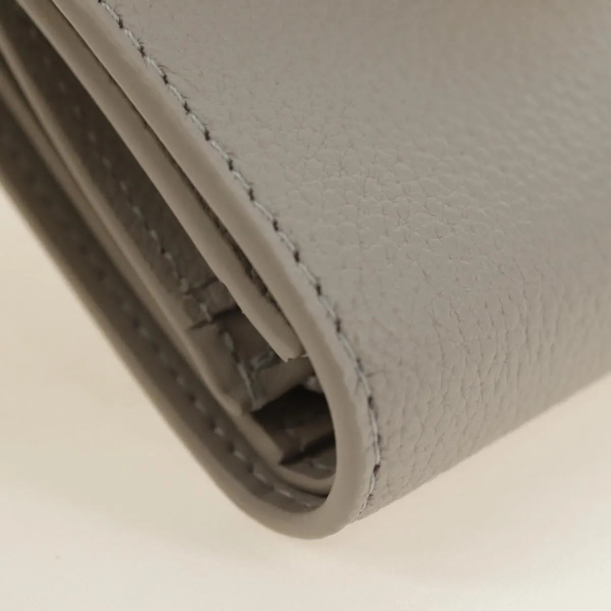 Celine Triomphe Trifold Leather Beige Leather Wallets Accessory (Pre-Owned)