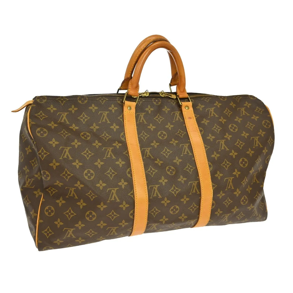 Louis Vuitton Keepall Monogram Brown Canvas Travel Bag Bag (Pre-Owned)