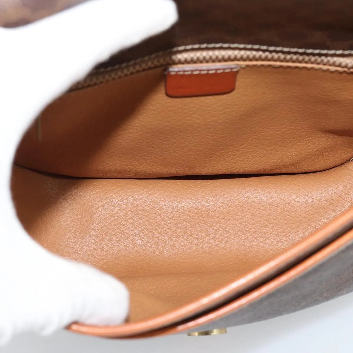 Celine Vintage Macadam Canvas Brown Canvas Shoulder Bag Bag (Pre-Owned)