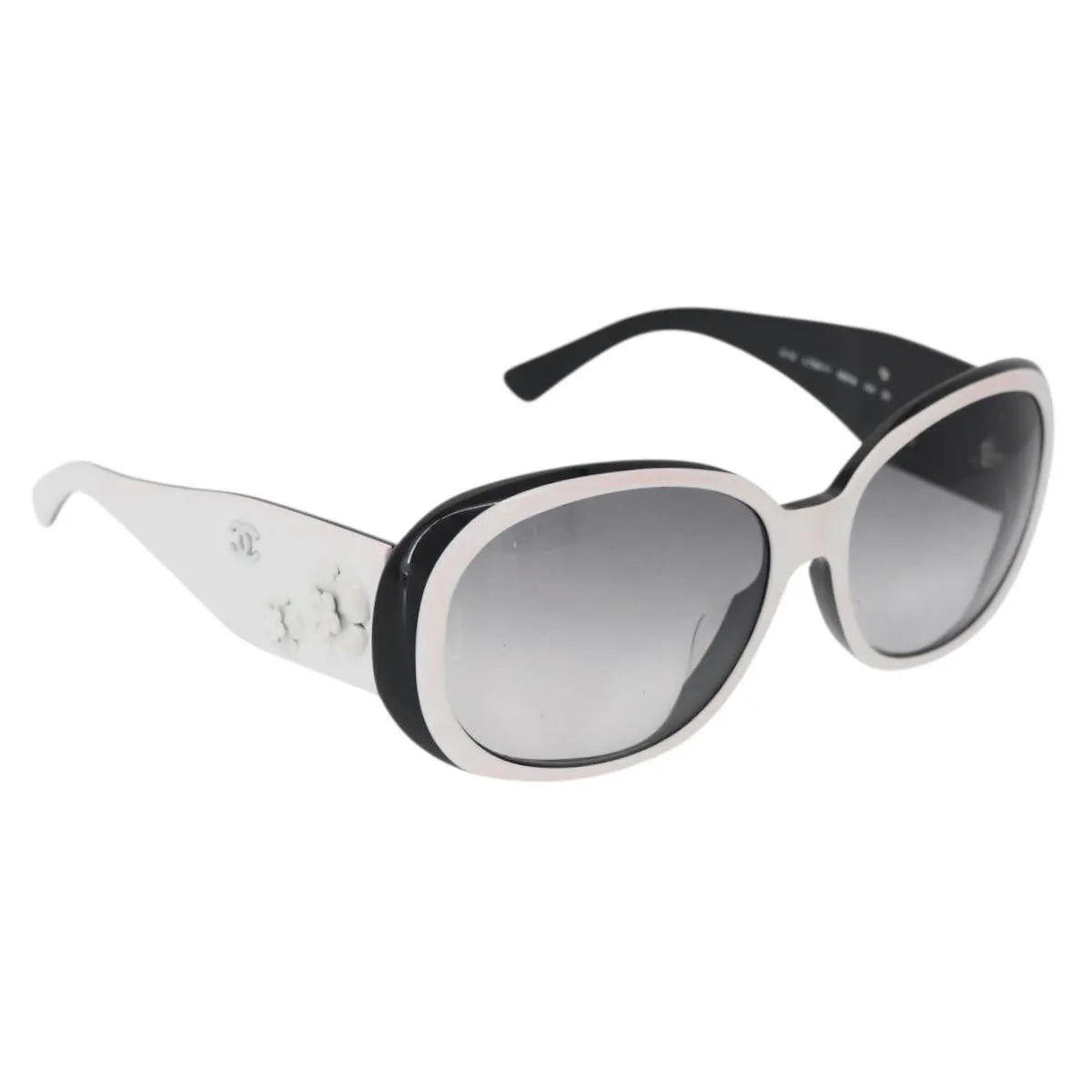 Chanel Camélia Plastic White Plastic Sunglasse Accessory (Pre-Owned)