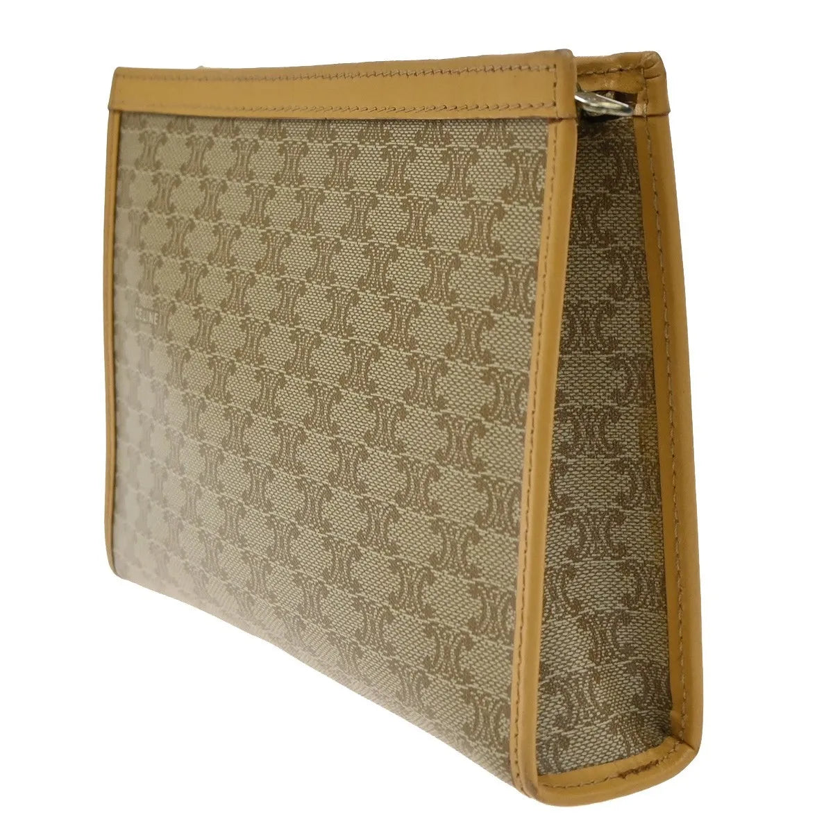 Celine Macadam Pochette Canvas And Leather Beige Canvas Clutche & Pouche Bag (Pre-Owned)