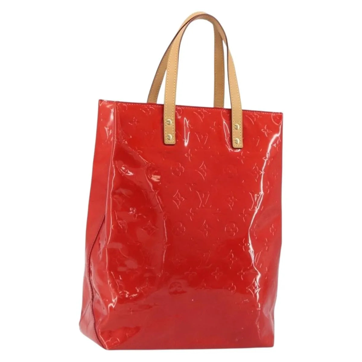 Louis Vuitton Reade Monogram Vernis Red Patent_Leather Handbag (Pre-Owned)