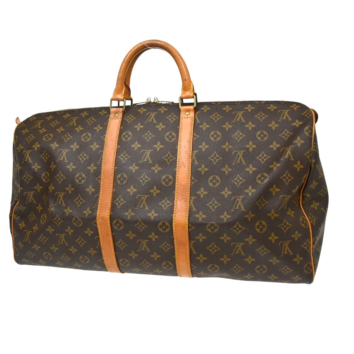 Louis Vuitton Keepall Monogram Brown Canvas Travel Bag Bag (Pre-Owned)