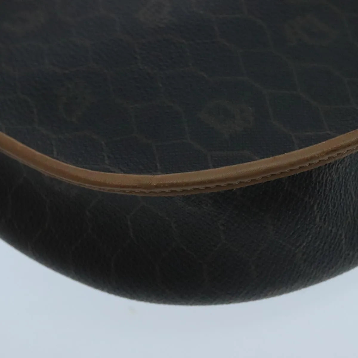 Christian Dior Vintage Honeycomb Flap Canvas And Leather Black Pvc Shoulder Bag Bag (Pre-Owned)