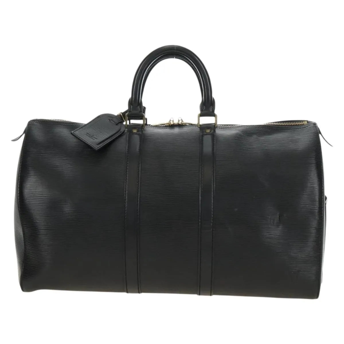 Louis Vuitton Keepall Epi Leather Black Leather Travel Bag Bag (Pre-Owned)