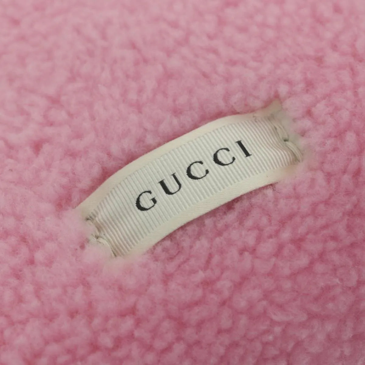 Gucci Children's Flying Bear Tote Wool Pink Wool Handbag (Pre-Owned)