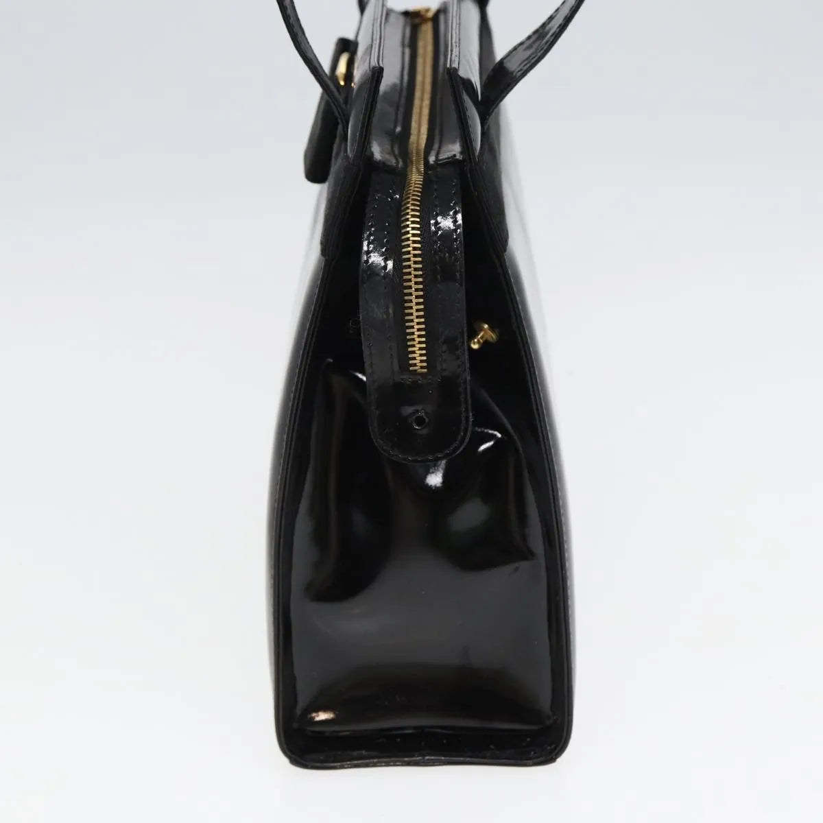 Salvatore Ferragamo Vara Patent Leather Black Patent_Leather Shoulder Bag Bag (Pre-Owned)