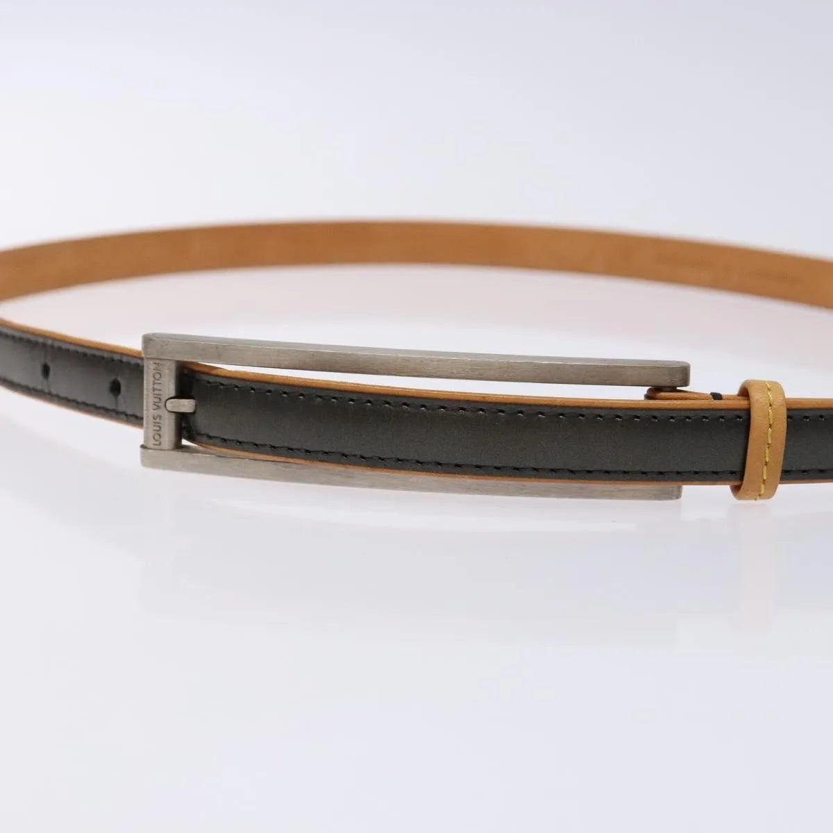 Louis Vuitton Belt Patent Black Leather Belts Accessory (Pre-Owned)
