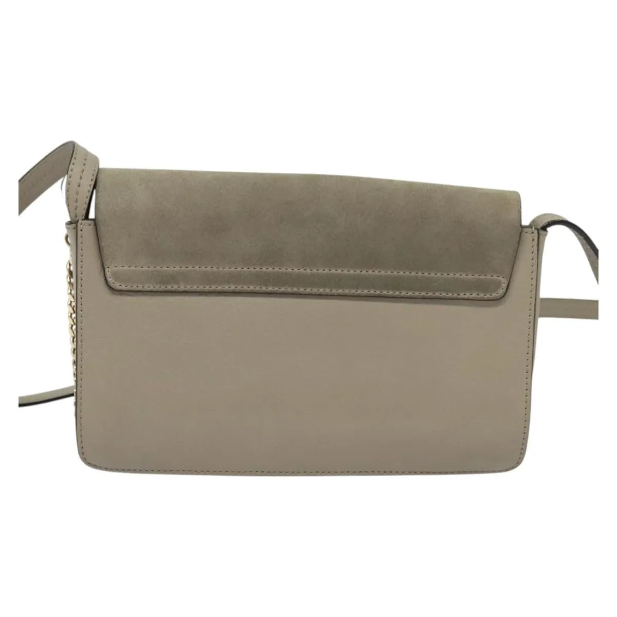 Chloe Faye Shoulder Bag Leather And Suede Beige Leather Shoulder Bag Bag (Pre-Owned)