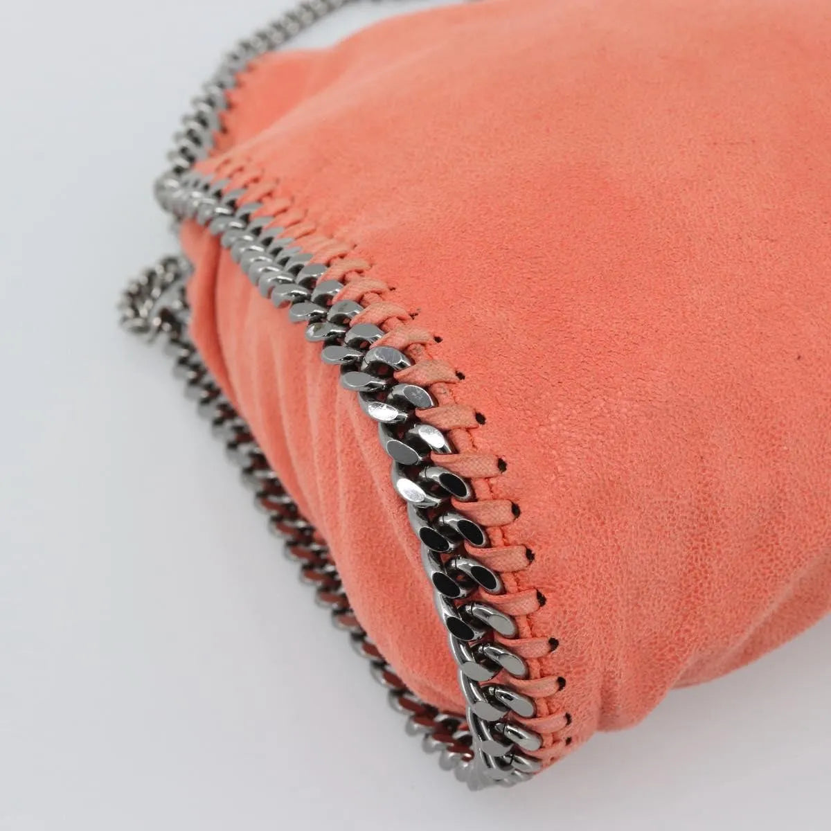 Stella Mccartney Falabella Fold Over Faux Leather Orange Polyester Shoulder Bag Bag (Pre-Owned)