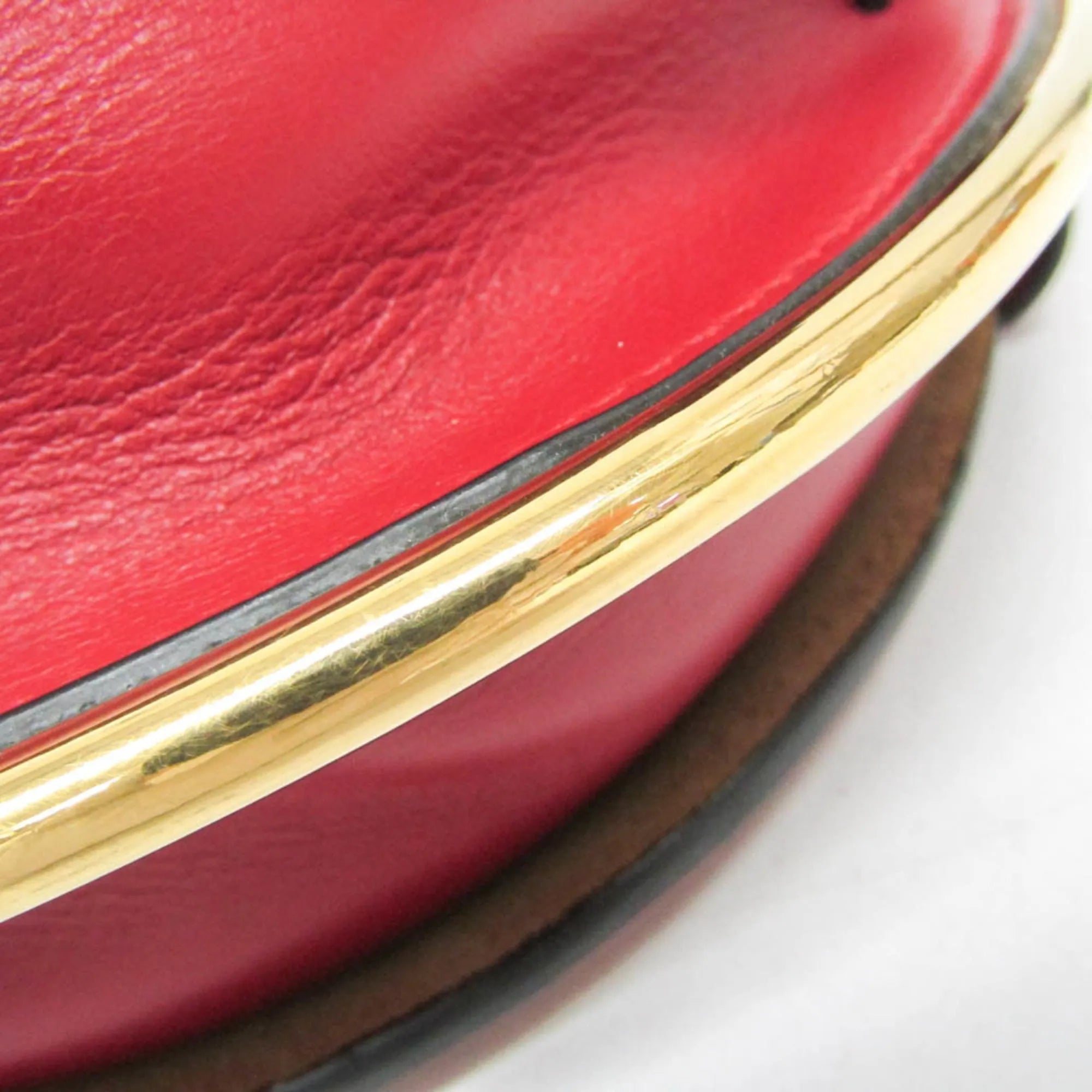 Loewe Metal Gate Leather Red Leather Shoulder Bag Bag (Pre-Owned)