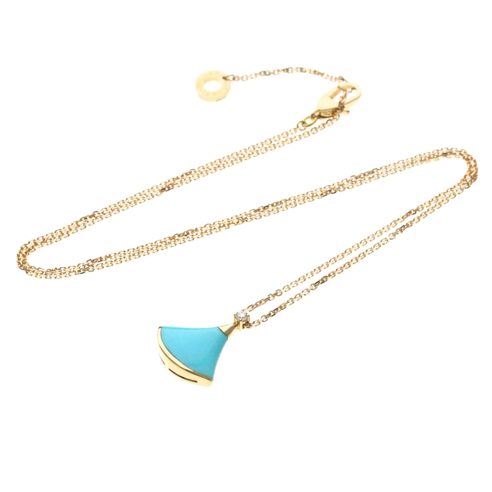 Bvlgari Divas' Dream Pendant 18K Rose Gold With Coral And Diamond Gold Pink_Gold Necklace Jewelry (Pre-Owned)