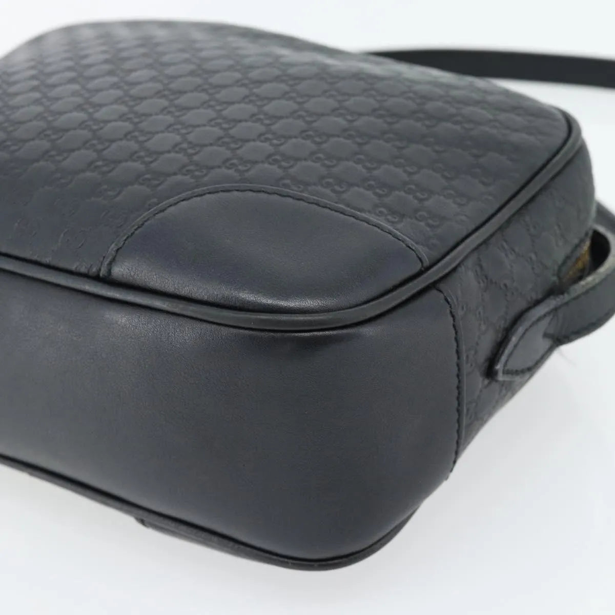 Gucci Bree Microguccissima Motif Gg Black Leather Shoulder Bag Bag (Pre-Owned)