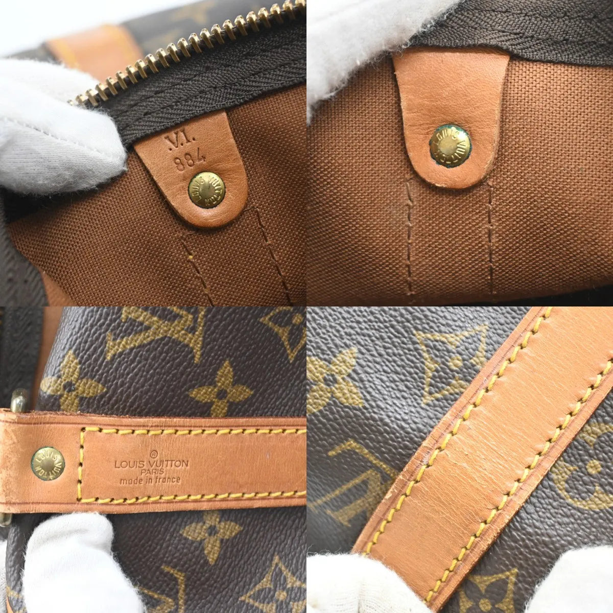 Louis Vuitton Keepall Bandoulière Monogram Brown Canvas Travel Bag Bag (Pre-Owned)