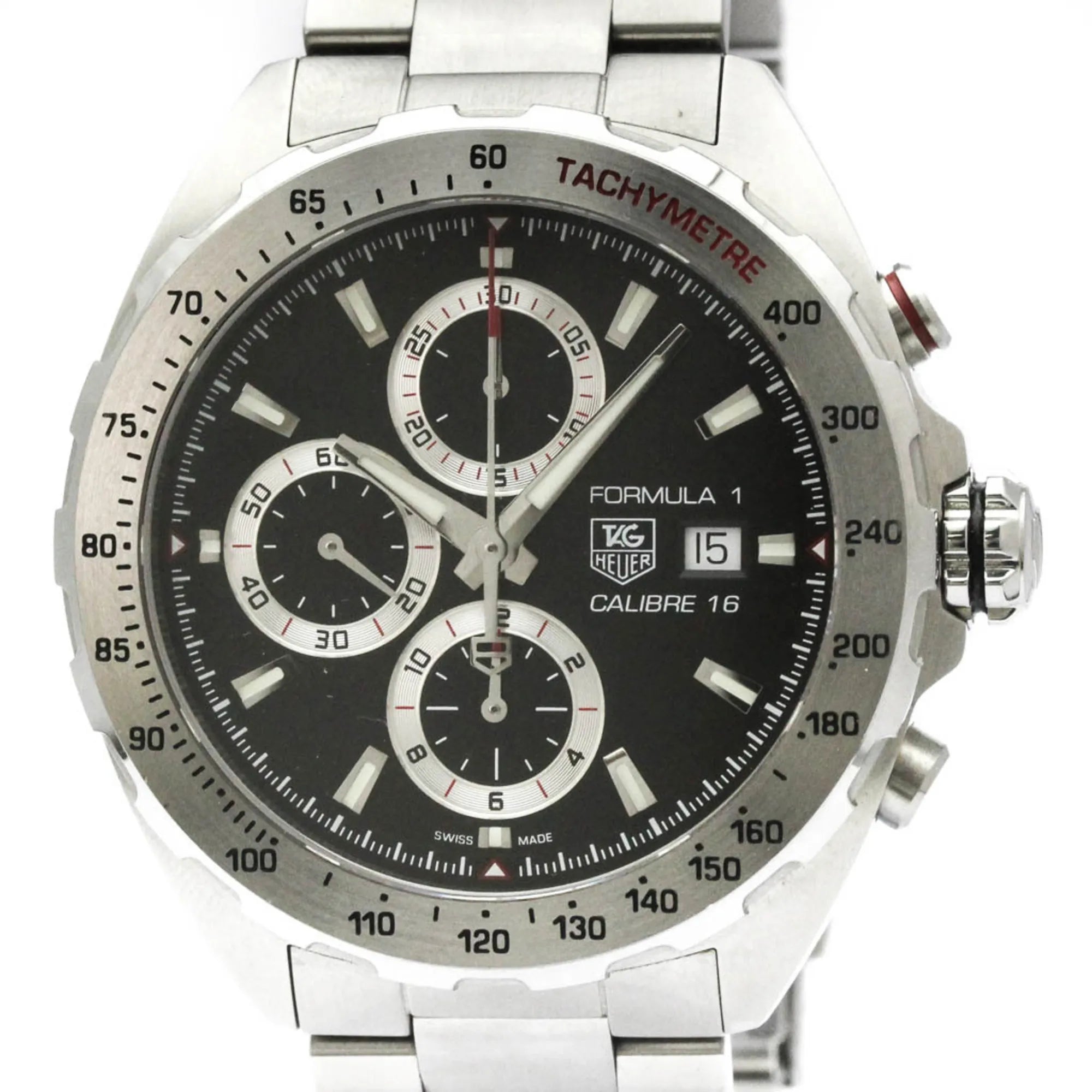 Tag Heuer Carrera Calibre 16 Chronograph Automatic Stainless Steel Watch (Pre-Owned)