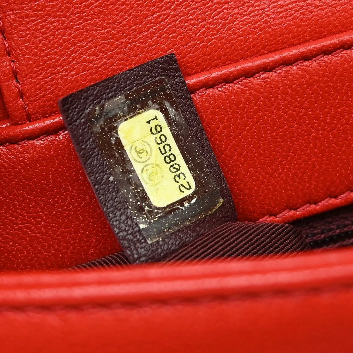 Chanel Mademoiselle Vintage Flap Lambskin Red Leather Shoulder Bag Bag (Pre-Owned)