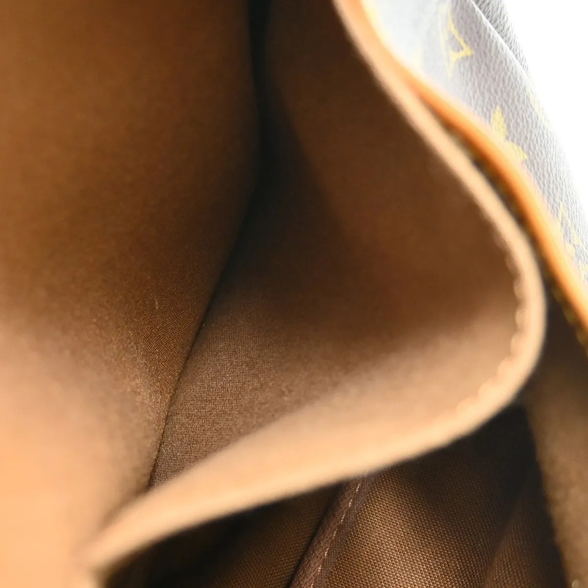 Louis Vuitton Saumur Handbag Monogram Canvas Brown Canvas Shoulder Bag Bag (Pre-Owned)