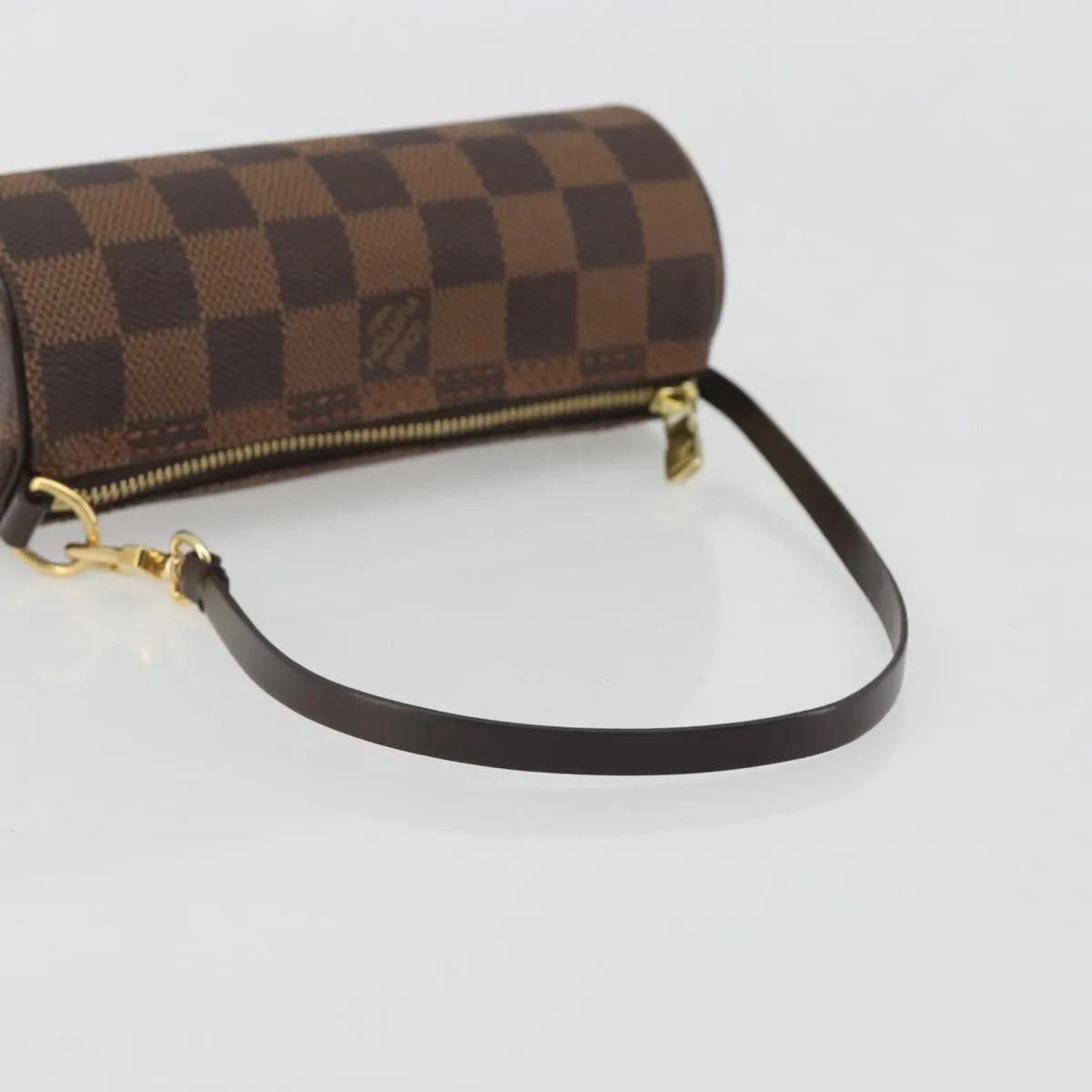 Louis Vuitton Papillon Pochette Damier Ebene Brown Canvas Clutche & Pouche Bag (Pre-Owned)