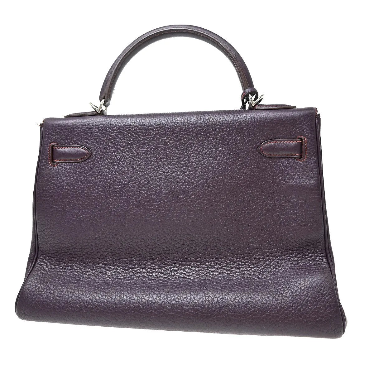 Hermes Kelly Retourne Clémence Taurillon Purple Leather Handbag (Pre-Owned)