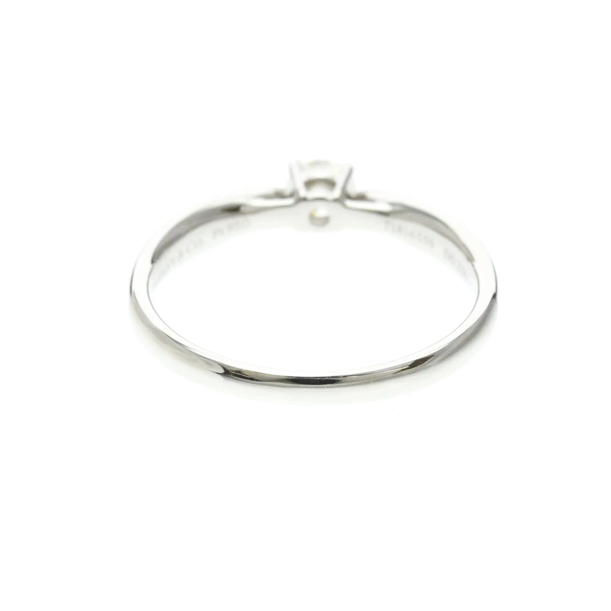 Tiffany & Co. Harmony Solitaire Platinum With Rbc Diamond Silver Platinum Ring Jewelry (Pre-Owned)