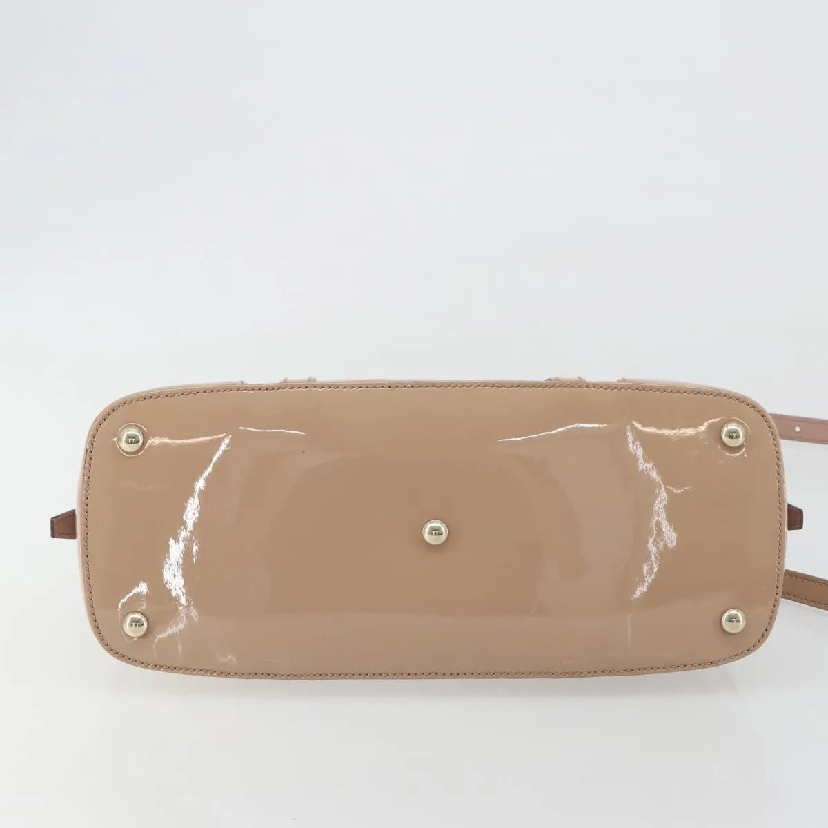Gucci Nice Top Handle Microguccissima Patent Beige Patent_Leather Handbag (Pre-Owned)