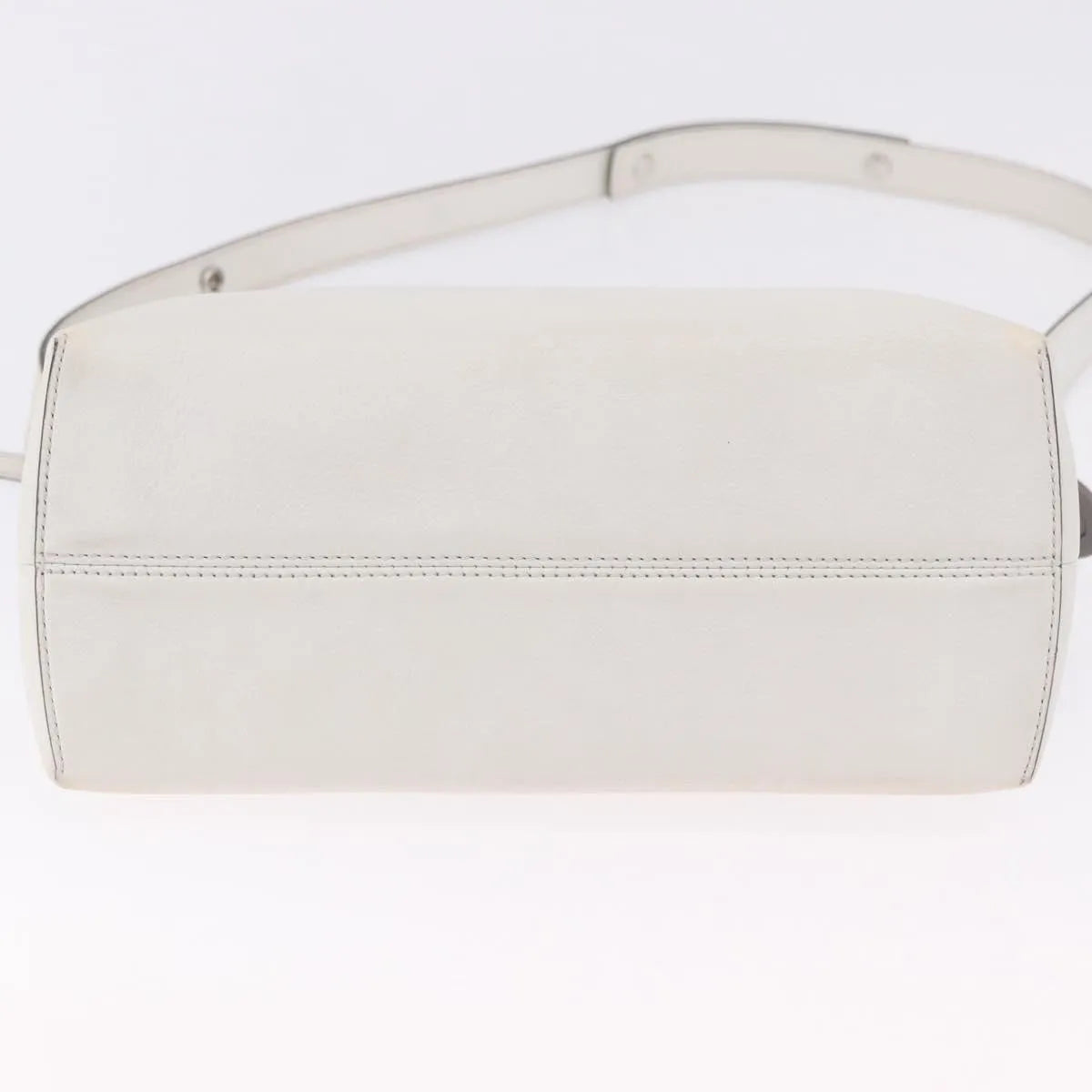 Fendi By The Way Satchel M White Leather Crossbody Bag Bag (Pre-Owned)