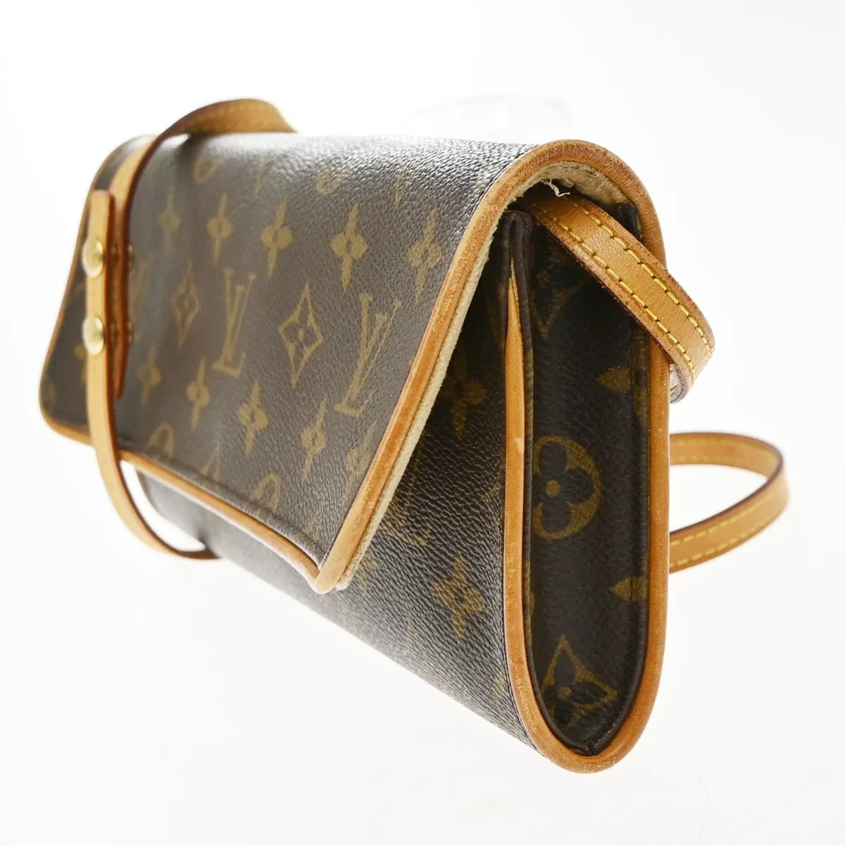 Louis Vuitton Twin Monogram Brown Leather Clutche & Pouche Bag (Pre-Owned)
