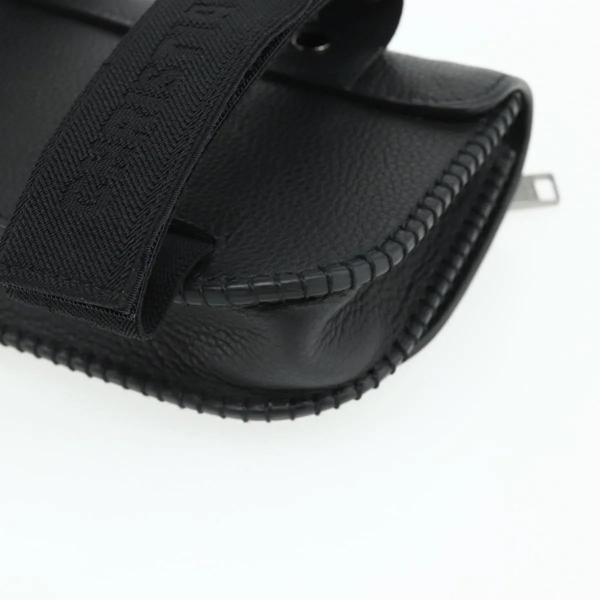 Christian Dior Saddle Pouch Belt Leather Black Leather Clutche & Pouche Bag (Pre-Owned)