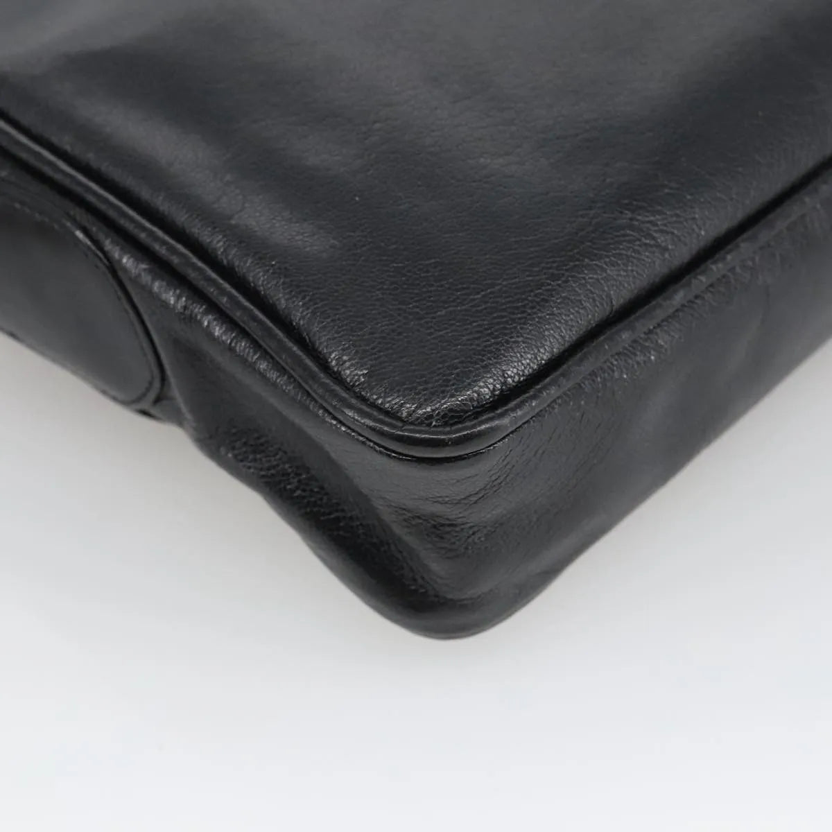 Celine Vintage Leather Black Leather Shoulder Bag Bag (Pre-Owned)